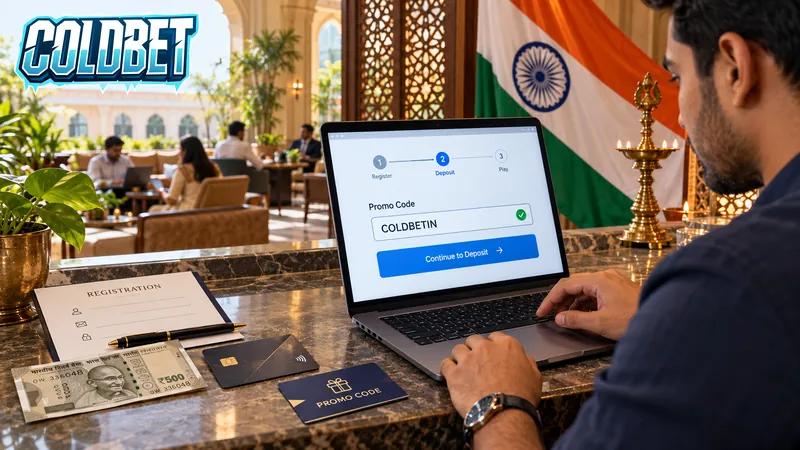 Entering the COLDBETIN promo code in the Coldbet bonus field